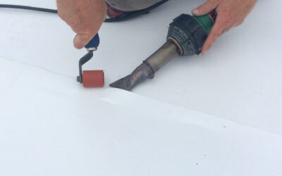 Seam Welding A Duro-Last Flat Roof System.
